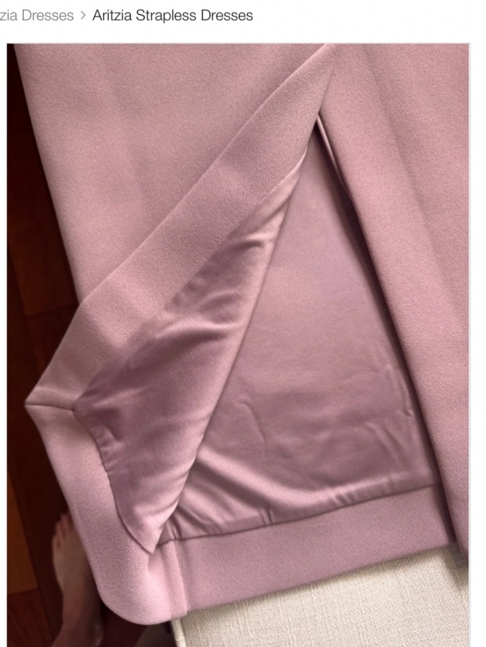 Aritzia / Babaton Strapless Midi Dress – Dusty Rose | Perfect Condition | S - Picture 8 of 9